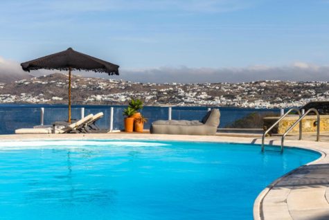 Cosset Villa: Boho Chic-Design, Meer&Hafen-Blick, privater Pool, Whirlpool, Sonnenuntergang, 84600 Mykonos (Kanalia) (Griechenland), Villa